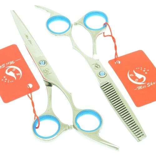 6.0" Pets Scissors Stainless Steel Dogs Grooming Shears Cat Hair Cutting Scissors Thinning Tesoura Animal Beauty Clippers A0039A