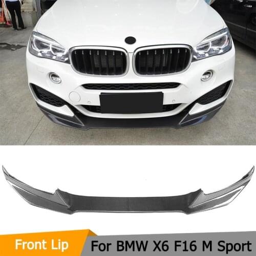 Car Front Bumper Lip Spoiler Chin Protector Carbon Fiber for BMW X6 F16 M Sport Bumper 4 Door 2015 2016 2017 2018 Year