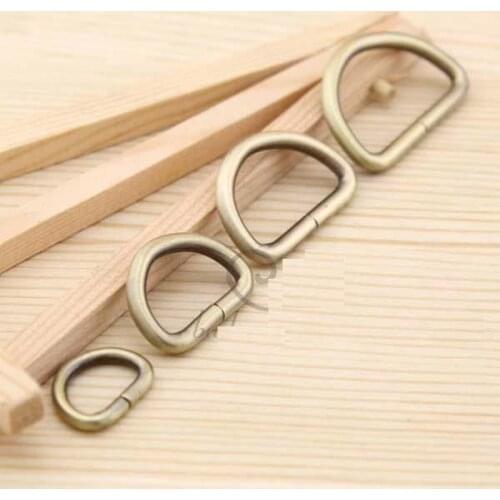 Bronze Belt Metal D-ring buckles for bags Garment Accessories bags buckle Luggage hardware materials 20pcs 2cm 2.5cm 3.2cm