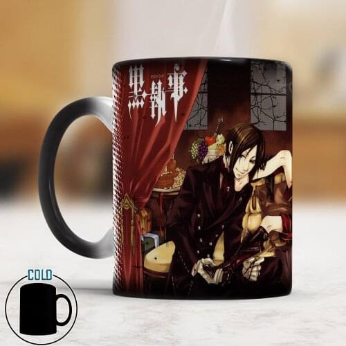 Black Butler Mug Friend Gift 11oz Color Changed Magic Ceramic Creative Coffee Tea Cups and Mugs