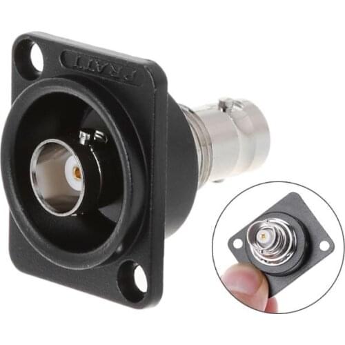 D-Type Double BNC Plug Connector Chassis Panel Mount Adapter Audio Monitoring Parts