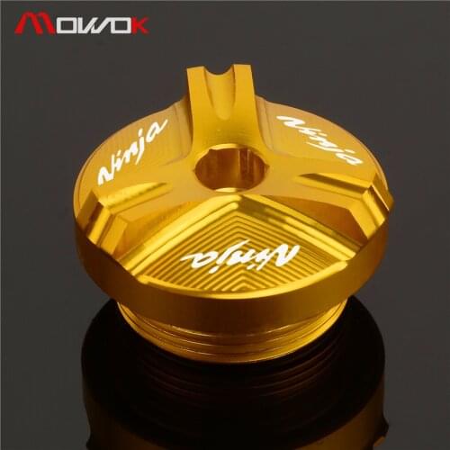 For Kawasaki Ninja 250R 300 500R 600R 750R ZX10 ZX11 ZX12R ZX6R ZX9R ZX14R Z750 Z1000 VN900 Motorcycle CNC Oil Filler Cap Plug