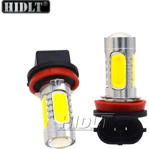HIDLT 2PCS H11 H8 H9 LED Fog Lamp Bulb Yellow White H1 H3 H7 HB3 HB4 880 881 H27 Car Auto Driving LED Fog Lamp Light 12V 7.5W