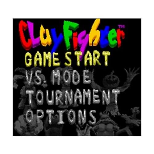 Clay Fighter - Tournament Edition NTSC Version 16 Bit 46 Pin Big Gray Game Card For USA Game Players
