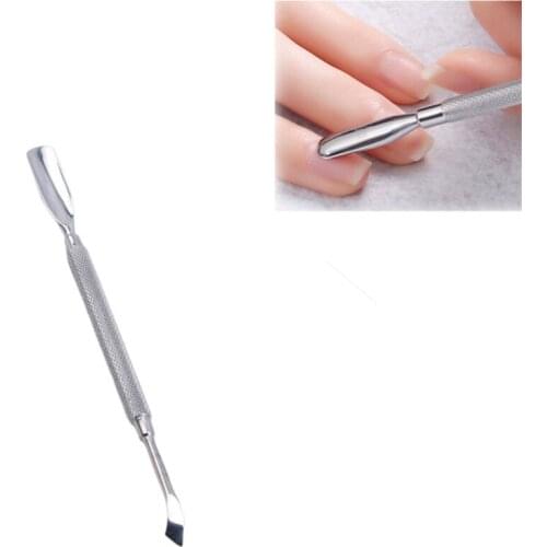 Cuticle Pusher Nail Care Cleaner Nail Art Tools Pedicure Tool Silver Stainless Steel Finger Dead Skin Push Nail Tools