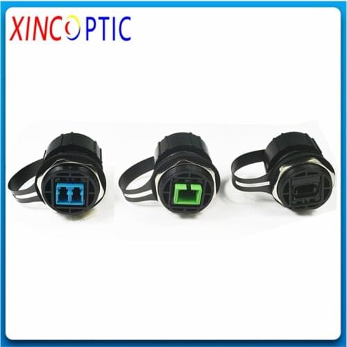 IP67 ODVA-MPO Bulkhead Fiber Adapter with Dust Cap,Fiber Optic Outdoor Duplex ODVA LC/SC/MPO Inline Fiber Adaptor Connector