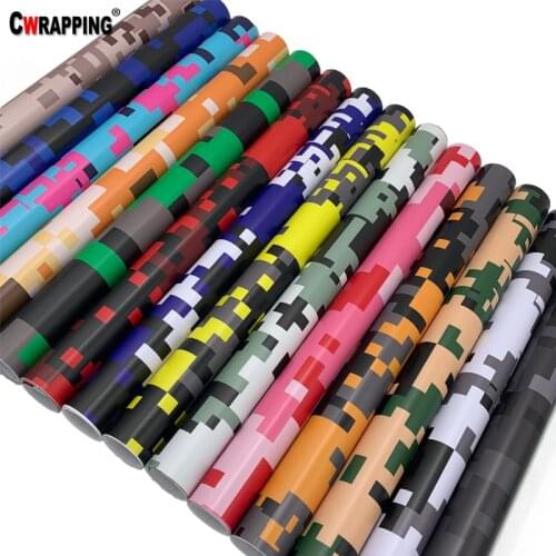 18 Kinds 5 Sizes Digital Camo Vinyl Film Camouflage Car Wrap Film For Bike DIY Computer Laptop Scooter Motorcycle Car Styling