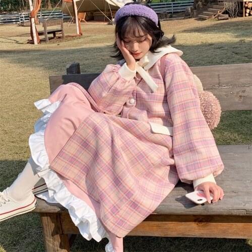 KIMOKOKM Women's Plaid Coats