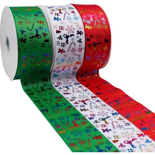 2Yards 3"(75mm) Grosgrain Ribbon Christmas Gingerbread Man Pattern DIY Hair Bows Handmade Tape DIY Handmade Ribbons