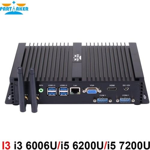 Intel Core i3 6006U i5 6200U i5 7200U Mini PC Windows 10 Barebone Computer 2GHz 520/620 Graphics 4K HTPC minipc HDMI VGA 2 COM