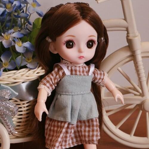 Tiny Doll 1/8 Plastic Doll Dolls Toys for Children Friends Surprise Gift for Boys Girls Birthday