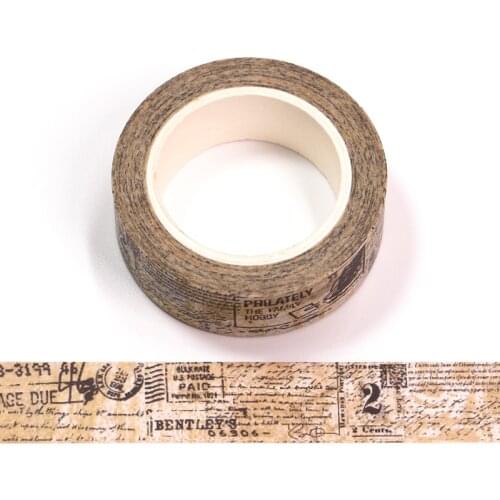 NEW 10pcs/Lot Decorative Vintage Postmark Stamp Newspaper Japanese Washi Tapes DIY Scrapbooking Planner Masking Tape Stationery