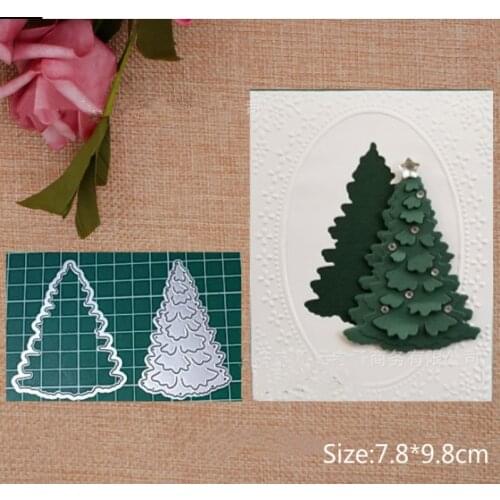 Christmas Tree Metal Cutting Dies Christmas Stencil For DIY Scrapbooking Paper Card Decorative Craft Embossing Die Cuts New