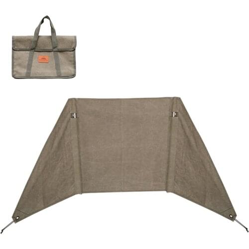 CAMPINGMOON Flame Retardant Canvas Burning Army Curtain Windshield Cloth Outdoor Picnic Windproof Equipment