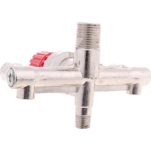 P15D Double Outlet Tube Alloy Air Compressor Switch Pressure Regulator Valve Fitting Part Accessories