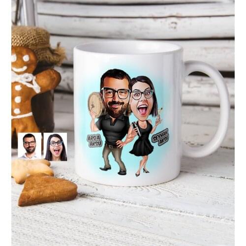 Personalized Valentine Cartoon White Mug Cup-18