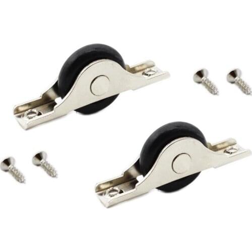 2 PCS Nylon Single Axle Sliding Door Roller Window Pulley Wheel,Home Hardware Single Pulley for Cabinet Window Wardrobe Cupboard