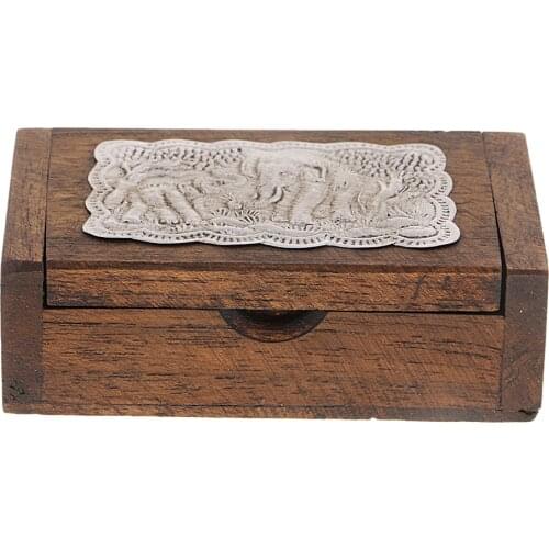 Handcrafted Thailand Wood Toothpick Case Box Holder Storage Container