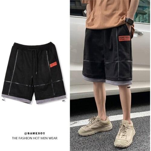 Men Clothing 2021 Cargo Shorts Black Baggy Jeans Mens Fashion Shorts Running Jogger Just Don Basketball Shorts Gay Sportswear