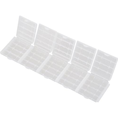 Brand New 5x Portable Hard Plastic Battery Case Holder Storage Case Box with Hook Holder For AA AAA Batteries