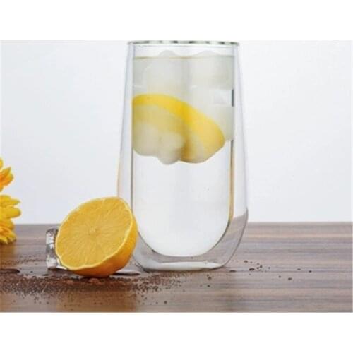 Double insulated glass cup coffee milk cup anti-explosion anti-scalding high borosilicate office cup household