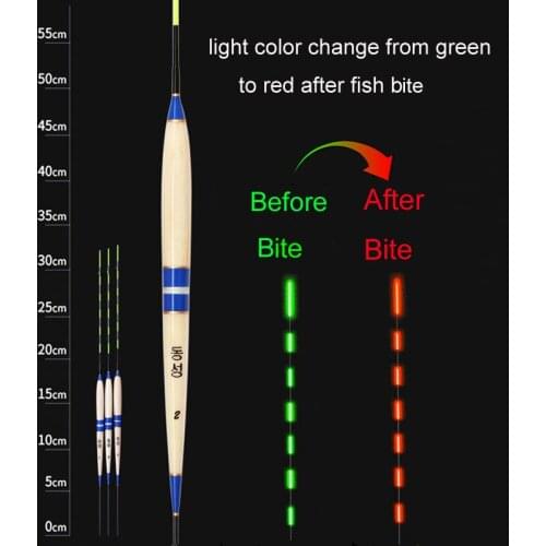 Light Changeable Fishing Floats Gravity Sensor Electric Glowing Luminous Floats Balsa Night Light Fishing Bobber Carp Accessory