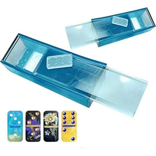 Dominoes Storage Box Resin Mold Domino Box Mold Storage Case Holder Mold Slide Box Silicone Mold Case Epoxy Resin Casting Mold