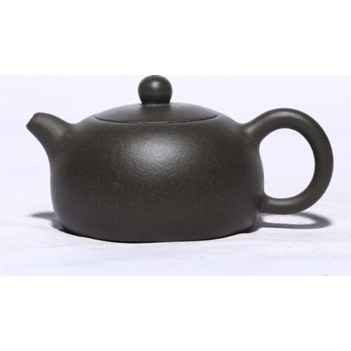 Yixing Purple Clay Teapot Sketch 100ml Raw Ore Bean Green Clay Classic Half-moon Kung Fu Tea Set Chinese Teapot