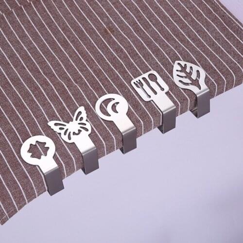 4pcs Stainless steel tablecloth clip tablecloth fixing clip non-slip tablecloth holder kitchen daily necessities