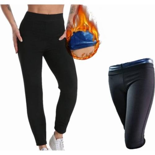 Womens Weight Loss Sauna Pants Waist and Thigh Trainer Neoprene Compression Shorts Shaping Slimming Body Shaper Thermo Leggings