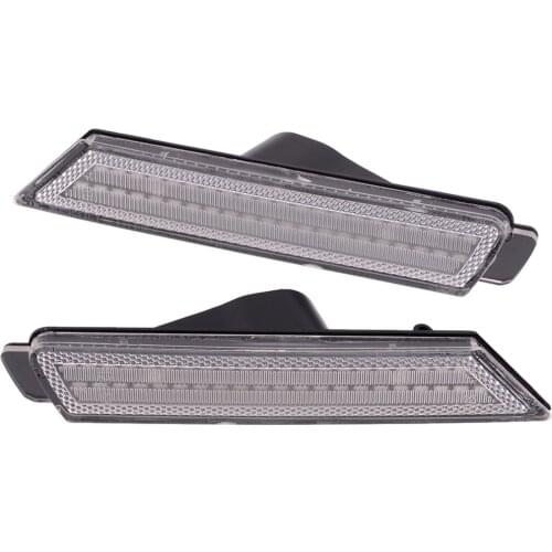 1 Pair New Car Front Side Marker Light Turn Signal Lamp LED Clear Lens 12V Fit for Chevy Camaro 2010 2011 2012 2013 2014 2015