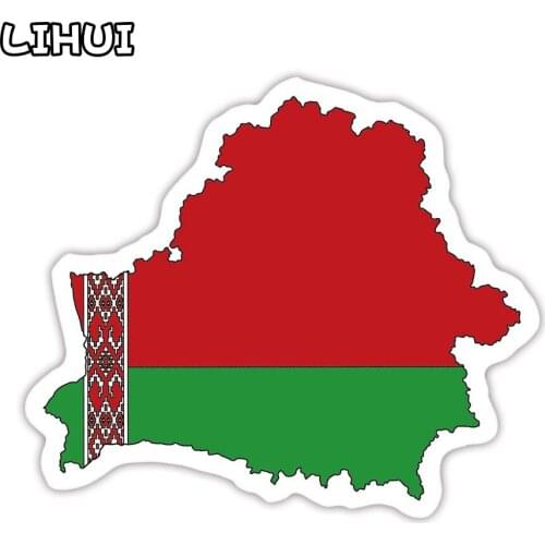 1 PCS Belarus Flag Sticker Toys for Children Countries Map Travel Stickers to DIY Scrapbooking Suitcase Luggage Laptop Car Motor