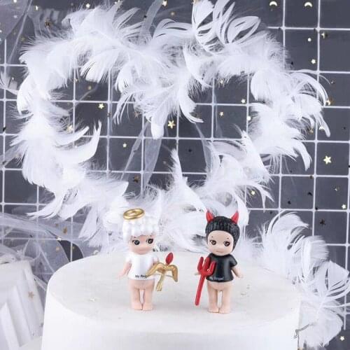 1PC Angel Wings Cake Toppers Happy Birthday Cake Insert Baking Dessert Cake Top Decor Wedding Cupcake Cake Flag Party Decoration