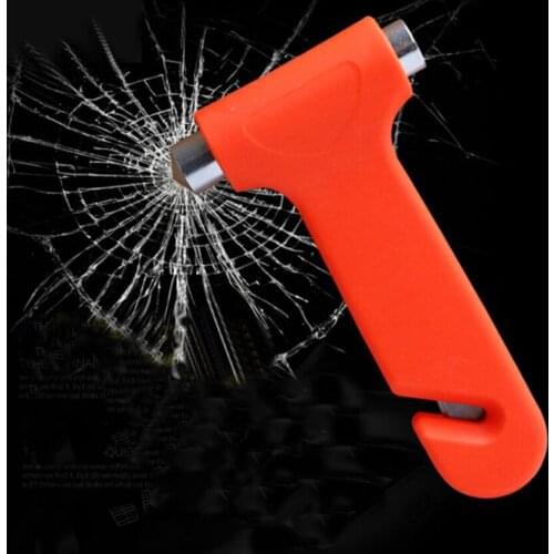 2 in 1 Car Emergency Safety Escape Hammer Glass Window Breaker Belt Cutter Tool