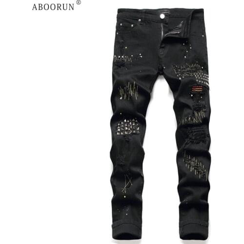 ABOORUN Straight Jeans For Men