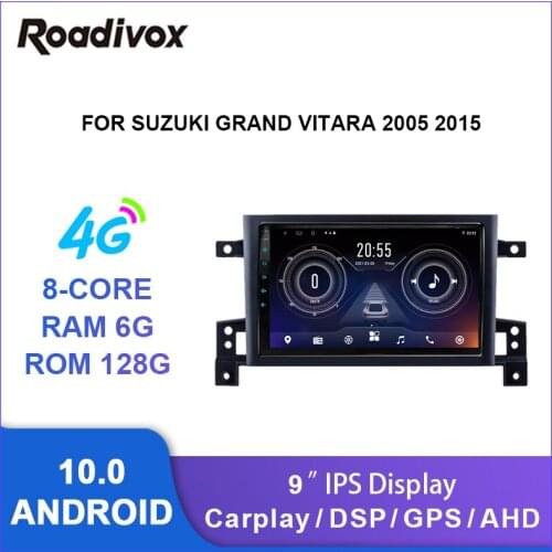 9 inch android 10.0 car radio video gps player for Suzuki Grand Vitara 3 2005 2013 2015 multimedia autoradio stereo head unit