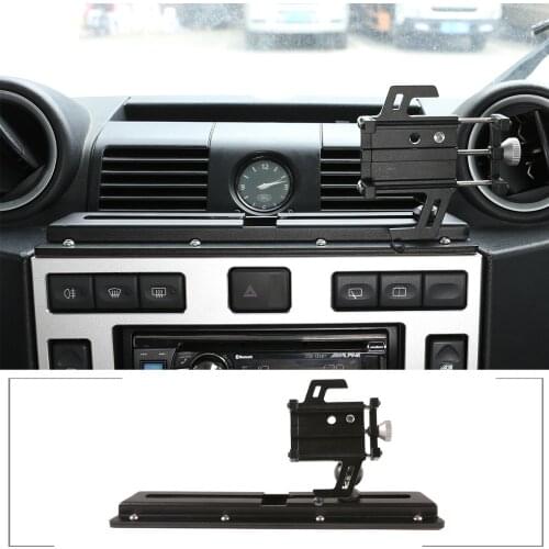 For Land Rover Defender 90 110 130 2004-2018 Alloy Car Styling Car Central Control Instrument Panel Phone Holder Car Accessories