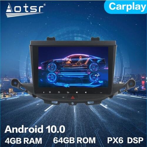 Aotsr Android 10.0 4+64GB Car Radio Player GPS Navigation Car Stereo Multimedia Headunit For Opel ASTRA K 2016 2017 DSP Carplay