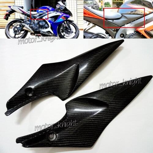 Carbon Fiber Tank Side Covers Panels Fairings for Suzuki GSXR600 GSXR750 2006 2007 K6