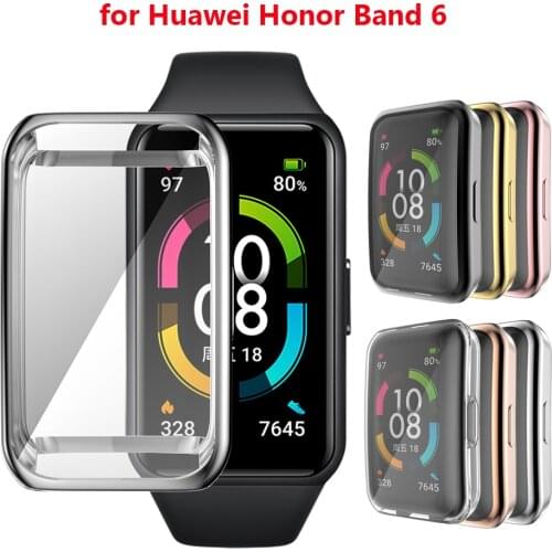 Soft TPU Slim Bumper for Huawei Honor Band 6 Cases Scratch Resistant Protective Cover for Honor Band 6 Protector Lightweight