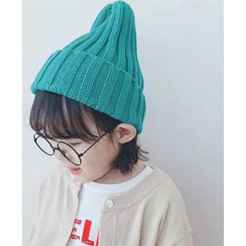 Baby Beanies Knitted Hats for Kids Children Baby Boy Cap Kids Baby Girls Hat Cute Baby Bonnet 1-2T