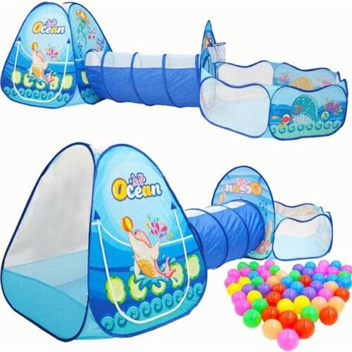 Toys Tunnel Tent Ocean Series Cartoon Game Big Space Ball Pits Portable Pool Foldable Children Outdoor Sports Educational Toys