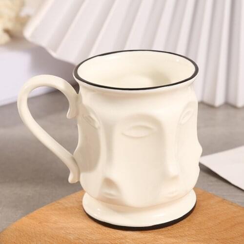 CERAMIC Creative fashion face Mug office luxury cup living home exquisite Milk coffee tea Water cups Decoration wholesale Gifts