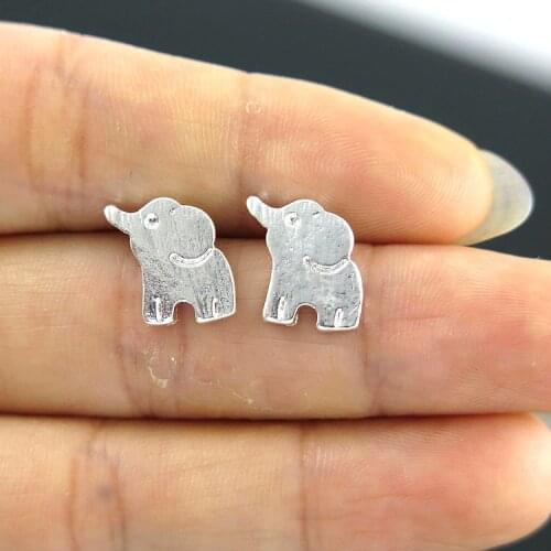 Fashion Jewelry Minimalist Elephant Earrings Simple Cute Animal Ear Studs Mothers Day Gift pendientes mujer moda