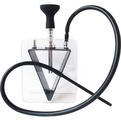 25*20*10.5cm Acrylic Triangle Pot Hookah Set Great Smoke Arabian Hookah Glass Hookah