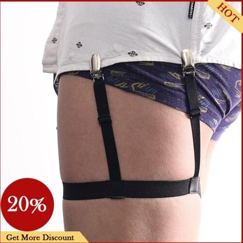 NEW Hot 1Pair Mens Shirt Stays Garters Elastic Nylon Adjustable Shirt Holders Crease-Resistance Belt Suspenders Braces