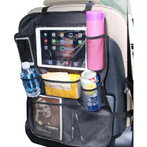 Car back seat organizer and car seat protector with touch screen tablet holder Back seat car organizer