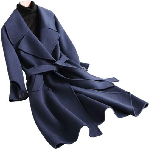 Autumn Winter Coat For Women New 80% Woolen Coat Female High quality Bouble-sidedgp Wool Jacket Coat Large size Woolen Outerwear