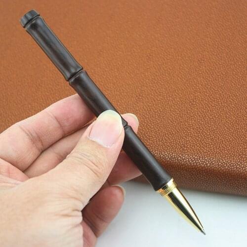 Natural Handmade Wood Roller ball Pen Full Wooden Beautiful Pen 0.5MM Nib Fashion Writing Ink Pen Gift Set ballpoint pen