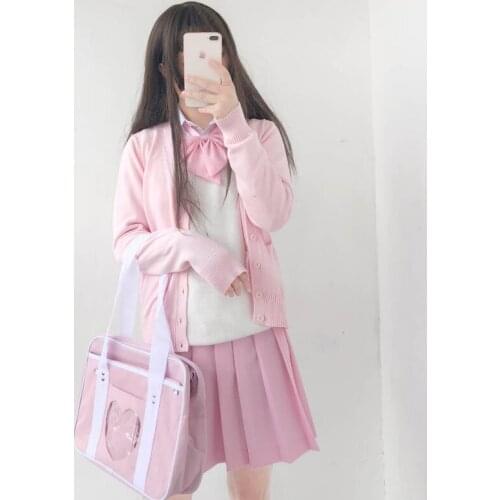 Jk School Uniforms Cute Girls Cardigans Sweater Tops Japanese High School Students Uniform Sweaters Long Sleeve Xxl